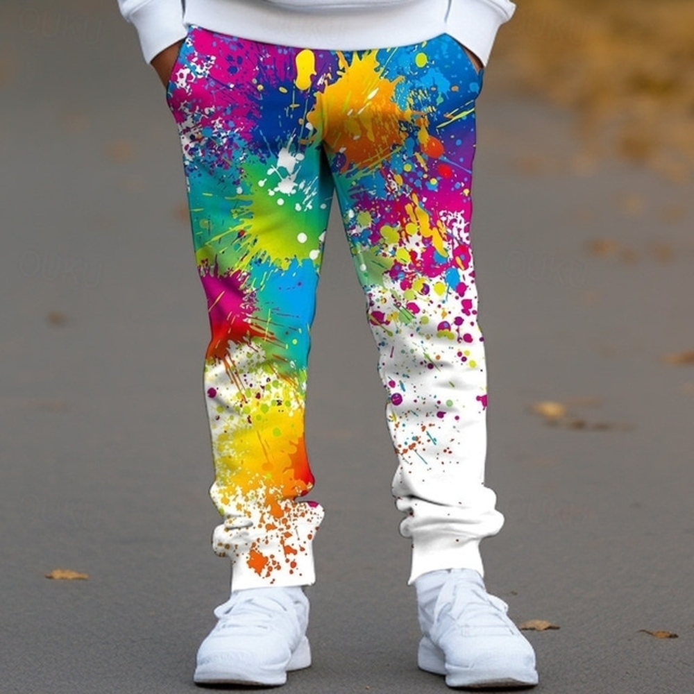 Colorful Splash Kids Joggers